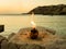Blue Bay Beach Sunset - flame