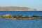 Blue beach summer landscape elafonisi beach crete greece covid-19 season holidays background modern high quality prints