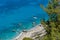 Blue beaches around Agios Nikitas village