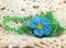 Blue bead pendant flower