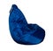 Blue beanbag chair isolated