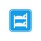 Blue Bed icon, symbol sleep, night hotel motel