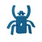 Blue Beetle bug icon isolated on transparent background.
