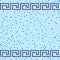 Blue and beige ceramic tile mosaic pattern.