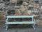 Blue Bench Stone Wall