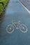 Blue Bicycle Lane Anti Skid with logo