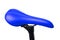 Blue bicycle saddle