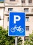 Blue Bicycle Signs