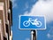 Blue Bicycle Signs