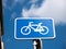 Blue Bicycle Signs