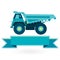 Blue big truck - icon