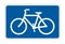 Blue bike street sign vector icon