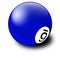 Blue Billiards Ball