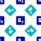 Blue Bingo icon isolated seamless pattern on white background. Lottery tickets for american bingo game. Vector
