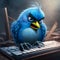 Blue bird angry with negative tweets. Generative AI