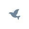 Blue bird icon illustration emoji