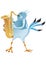 A blue bird make saxophone