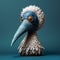 Blue Bird Statue With Surrealistic Design And Inventive Character