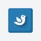 Blue bird symbol