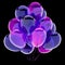 Blue birthday balloons bunch colorful purple