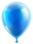 Blue birthday or party balloon