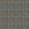 Blue, black and beige houndstooth plaid pattern fabric swatch.