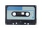 Blue and Black cassette audio tape