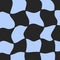 Blue Black Groovy Checkered Pattern