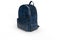 Blue and Black Textured Bagpack with Handle