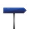 Blue blank direction signpost sign arrow right side