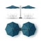 Blue Blank Patio Double Outdoor Bar Pub Restaurant Round Parasol