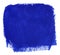 Blue block of gouache paint brush