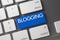 Blue Blogging Button on Keyboard. 3D.