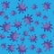 Blue blot cartoon seamless pattern 615