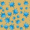 Blue blot cartoon seamless pattern 618