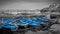 Blue boats of Essaouira