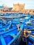 Blue boats of Essaouira, Morocco