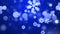 Blue bokeh glittering, Particles Snowflakes Snow and shine lights Christmas loop background