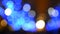 Blue bokeh lights