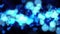 Blue bokeh particles