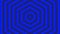 Blue bold hexagon simple flat geometric on dark grey black background loop. Hexagonal radio waves endless creative animation.