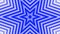Blue bold hexagonal star simple flat geometric on white background loop. Starry radio waves endless creative animation. Stars