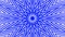 Blue bold sixteegonal star simple flat geometric on white background loop. Starry radio waves endless creative animation. Stars