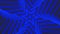 Blue bold spin hexagonal star simple flat geometric on dark grey black background loop. Starry spinning radio waves endless