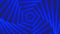 Blue bold spin pentagon star simple flat geometric on dark grey black background loop. pentagonal spinning radio waves endless