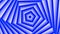 Blue bold spin pentagon star simple flat geometric on white background loop. Starry pentagonal spinning radio waves endless