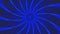 Blue bold spin sixteegonal star simple flat geometric on dark grey black background loop. Starry spinning radio waves endless