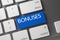 Blue Bonuses Button on Keyboard. 3D.