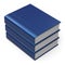 Blue books stack blank cover 3 three school learning icon