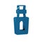 Blue Bottle with potion icon isolated on transparent background. Flask with magic potion. Happy Halloween party.